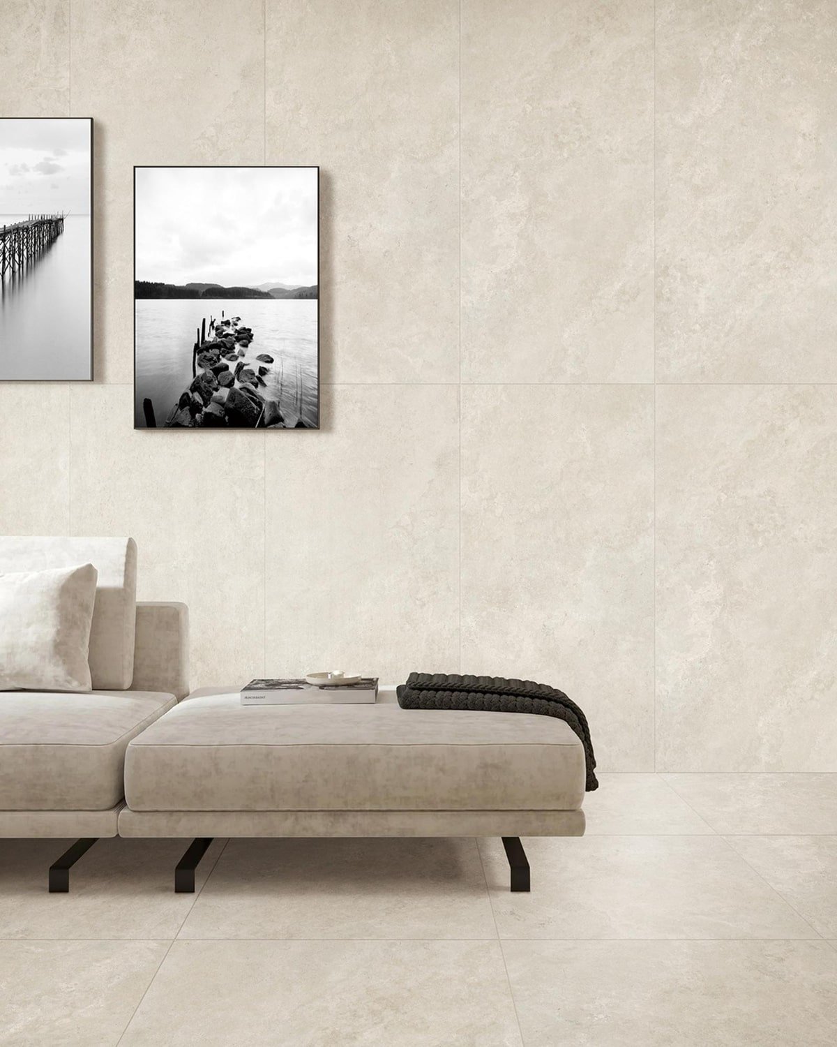 Light wall tiles for living room