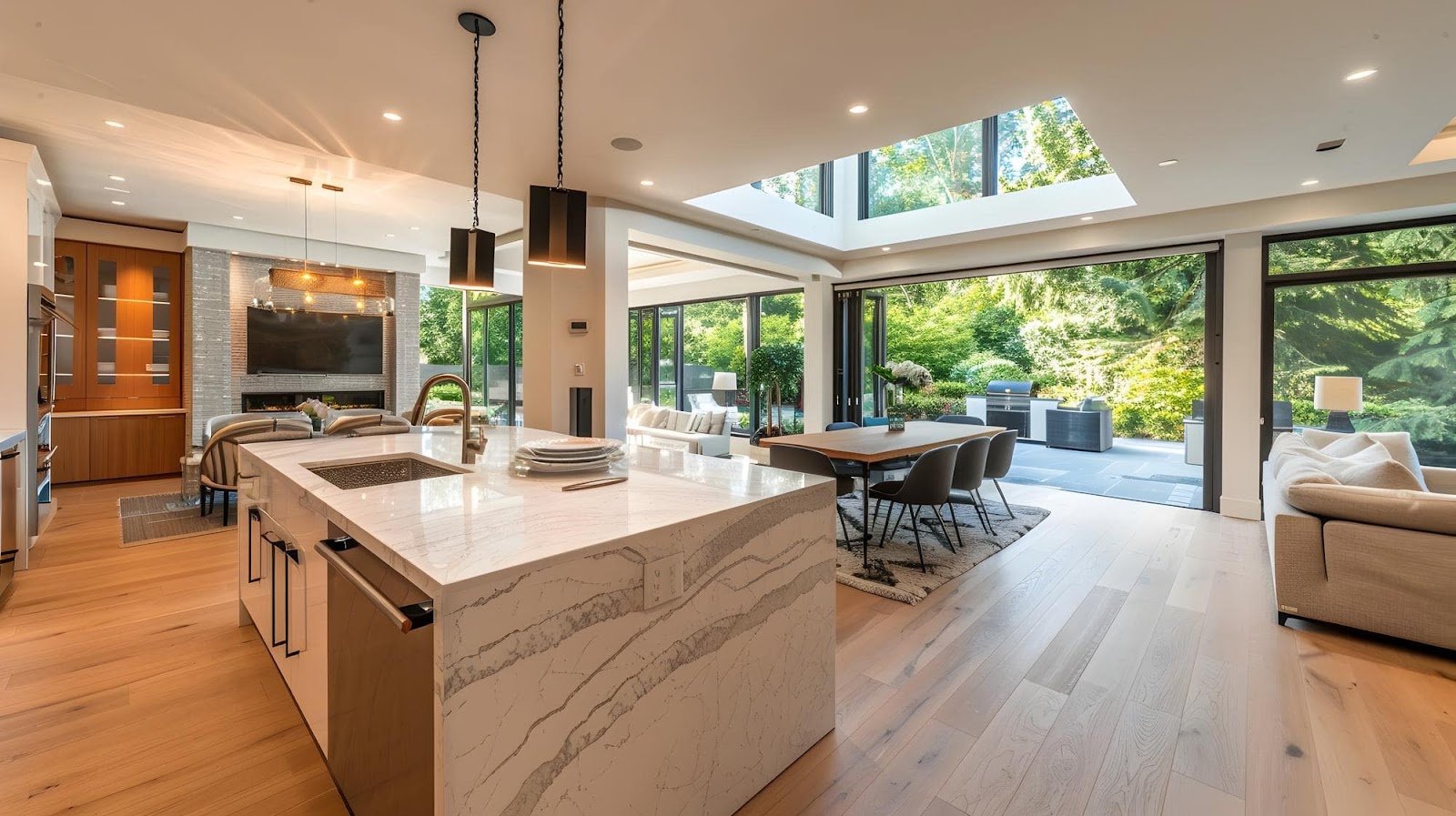 Light Coloured Porcelain Countertop Tiles