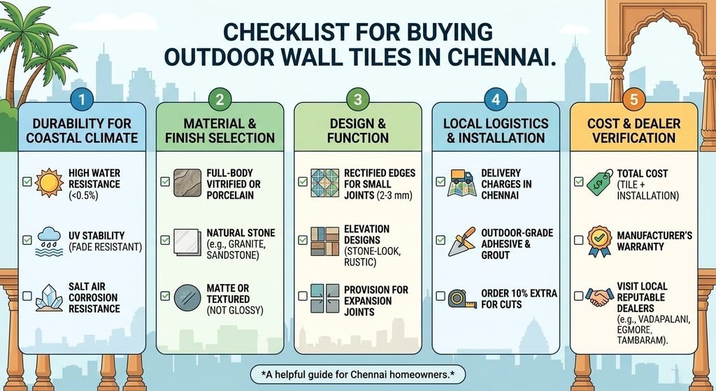 Checklist of Buying Outdoor Wall Tiles in Chennai