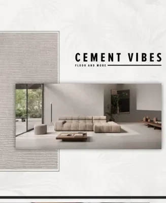 Collection of Cement vibes Tiles at The Tile Boutique Tiles Showroom in Chennai